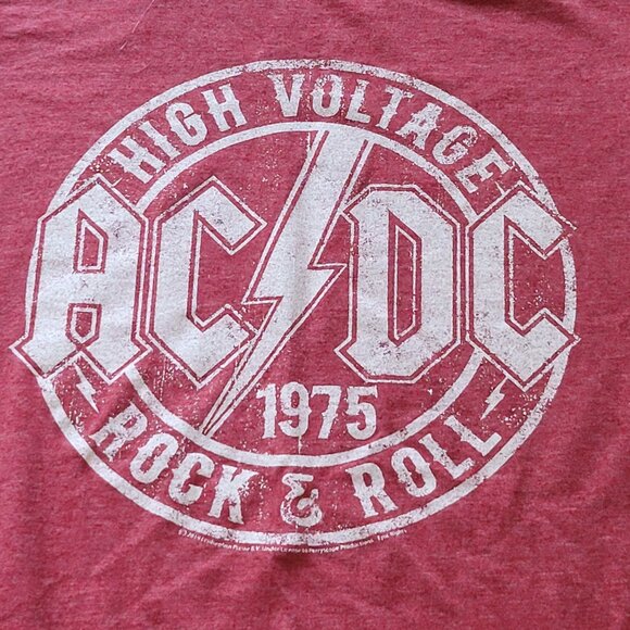 Small AC/DC High Voltage Rock & Roll Red Concert Graphic T Shirt - Picture 2 of 8